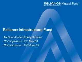 Reliance Infrastructure Fund