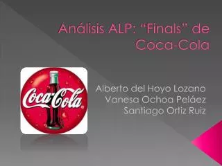 an lisis alp finals de coca cola