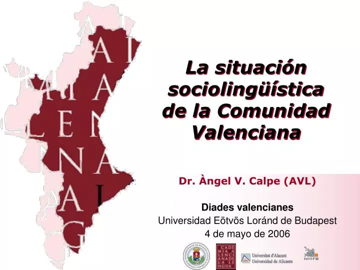 la situaci n socioling stica de la comunidad valenciana