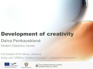 Development of creativity