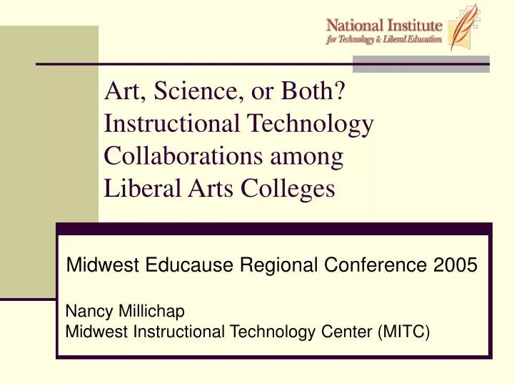 art science or both instructional technology collaborations among liberal arts colleges