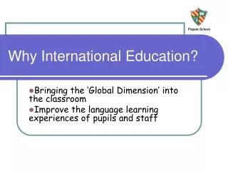 Why International Education?