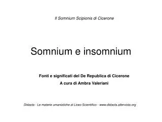 somnium e insomnium