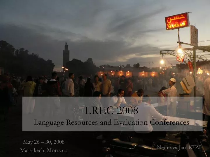 lrec 2008 language resources and evaluation conferences