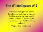 Test d’ intelligence n° 2 - slide 1
