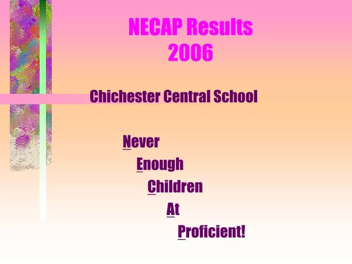 necap results 2006