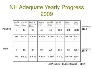 NH Adequate Yearly Progress 2009
