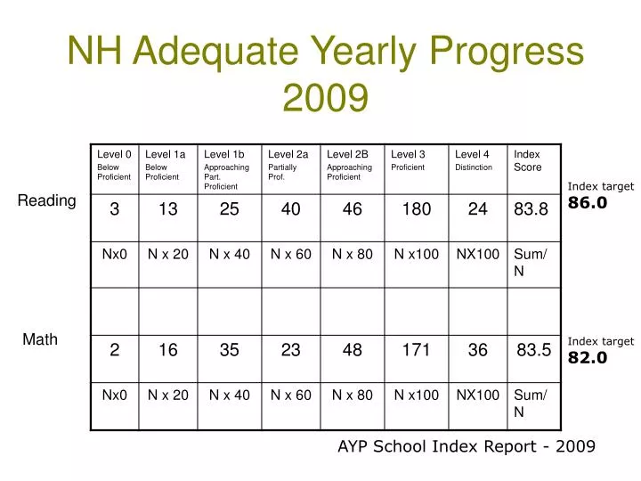 nh adequate yearly progress 2009