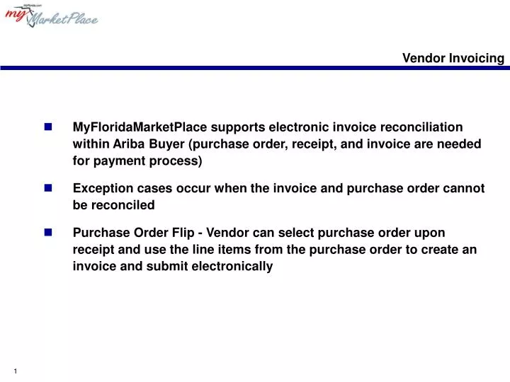 vendor invoicing