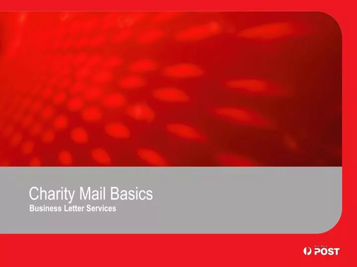 charity mail basics