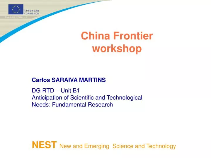 china frontier workshop