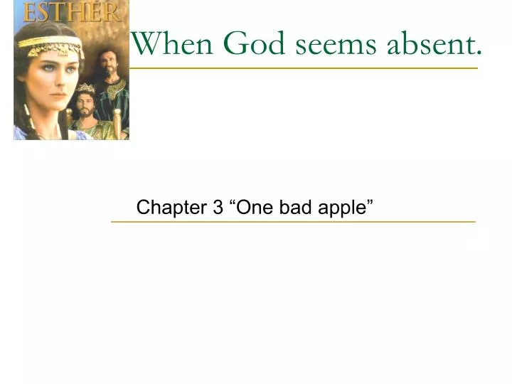 when god seems absent