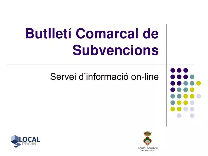 butllet comarcal de subvencions