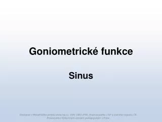 goniometrick funkce