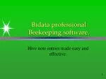 Bidata professional Beekeeping software. - slide 1