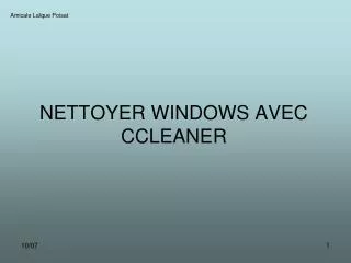 nettoyer windows avec ccleaner