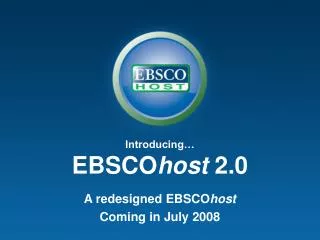 Introducing… EBSCO host 2.0