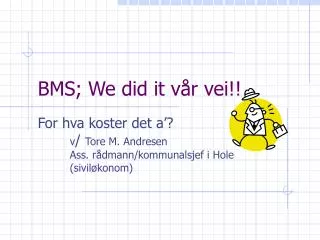 bms we did it v r vei
