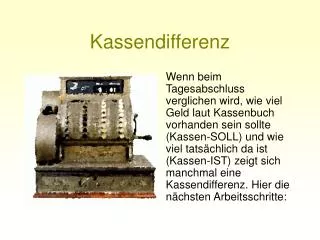 kassendifferenz
