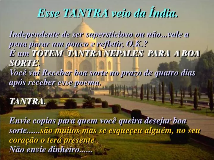 esse tantra veio da ndia