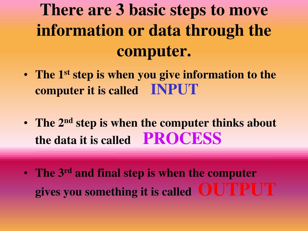 PPT - Understanding the 3 Basic Steps of Computer Information Flow ...