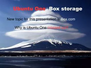 Ubuntu One Box storage