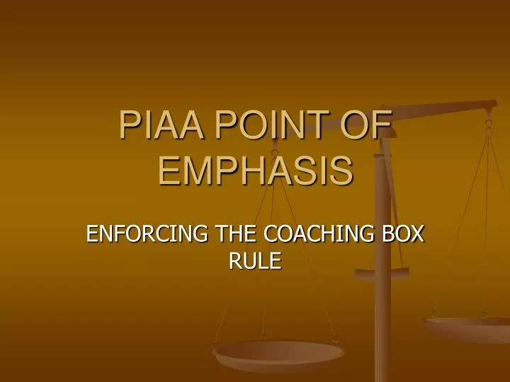 piaa point of emphasis