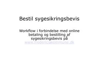 bestil sygesikringsbevis