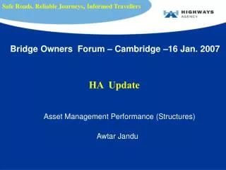 Asset Management Performance (Structures)