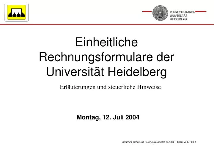 einheitliche rechnungsformulare der universit t heidelberg