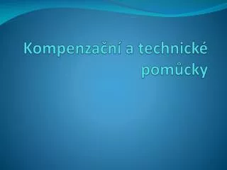 kompenza n a technick pom cky