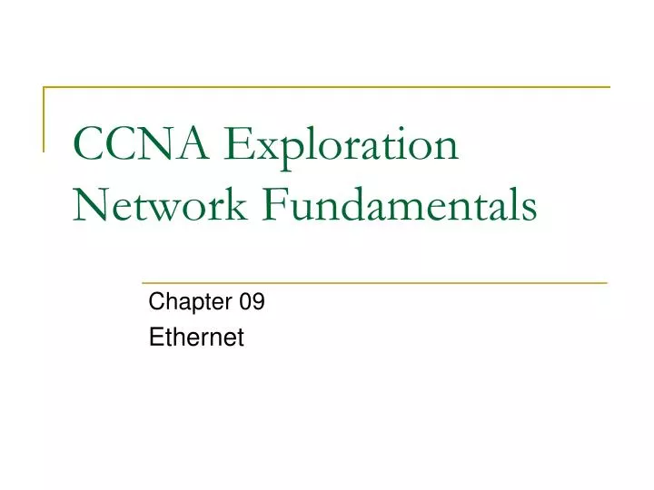 ccna exploration network fundamentals