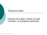 Impersonales - slide 1