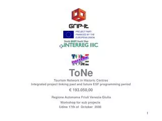 ToNe Tourism Network in Historic Centres