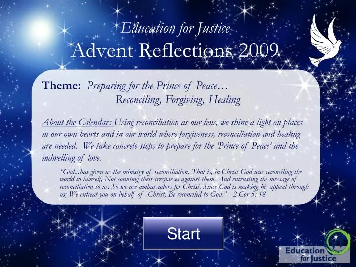 education for justice advent reflections 2009