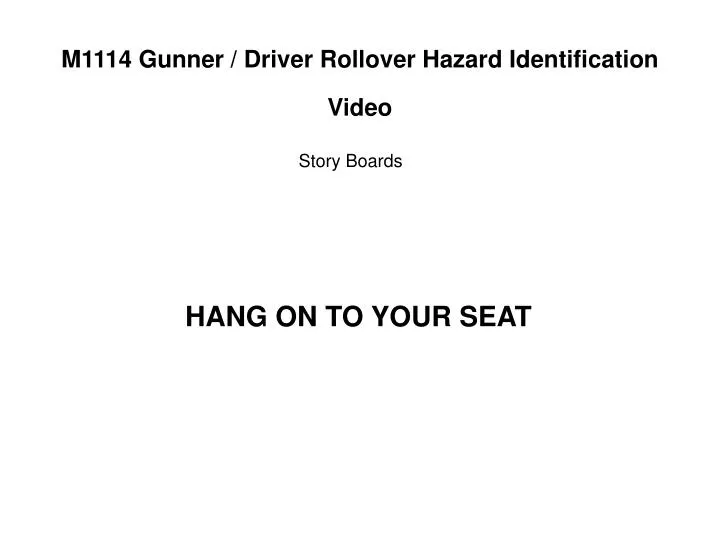 m1114 gunner driver rollover hazard identification video