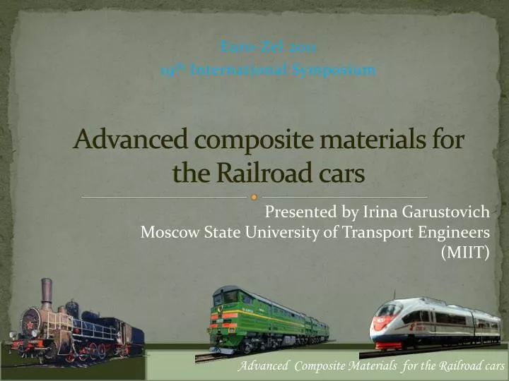 advanced composite materials for the railroad cars