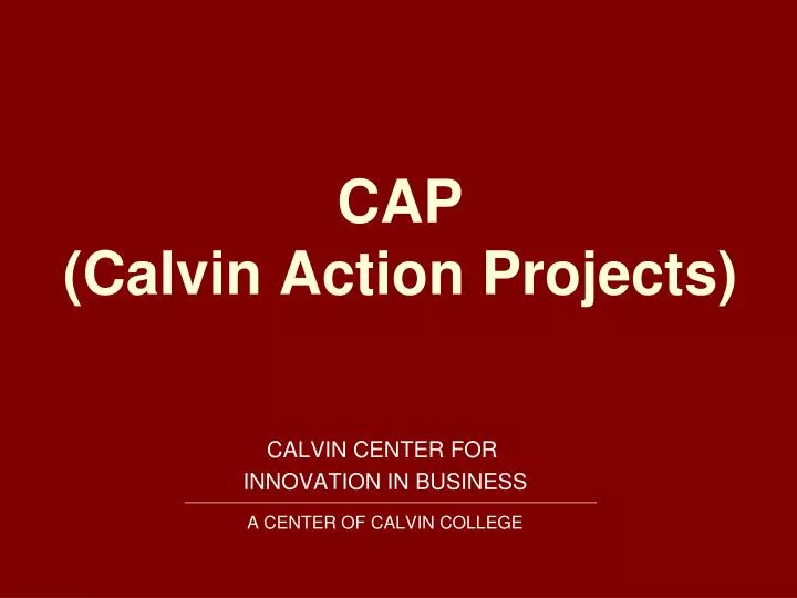 cap calvin action projects
