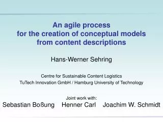 An agile process for the creation of conceptual models from content descriptions