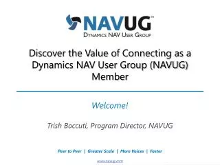 Discover the Value of Connecting as a Dynamics NAV User Group (NAVUG) Member