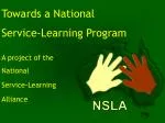 Service-Learning Program - slide 1