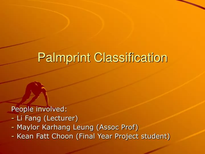 palmprint classification