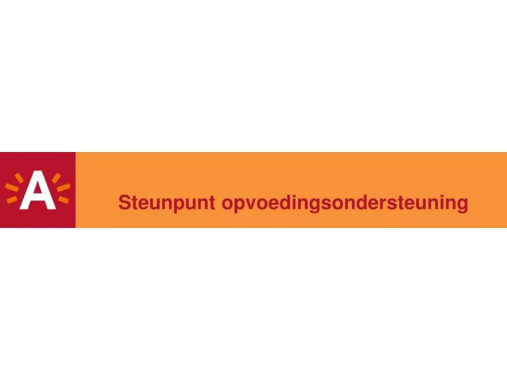 steunpunt opvoedingsondersteuning