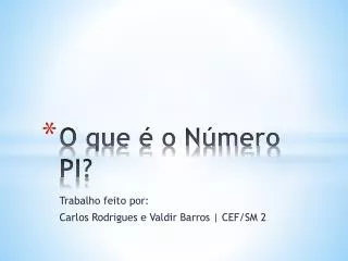 o que o n mero pi