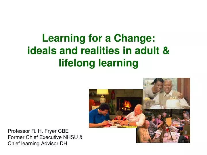 learning for a change ideals and realities in adult lifelong learning