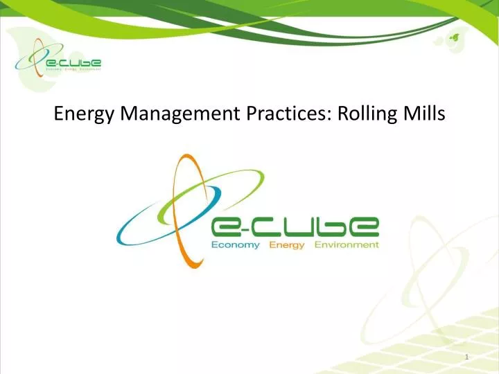 energy management practices rolling mills