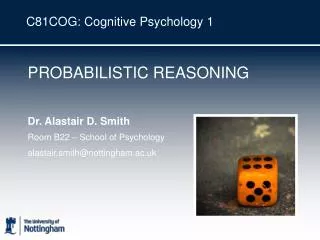 C81COG: Cognitive Psychology 1