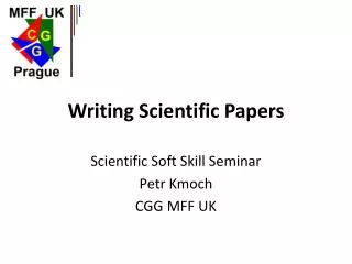 Writing Scientific Papers