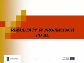 rezultaty w projektach po kl
