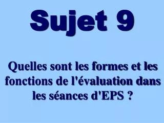 sujet 9